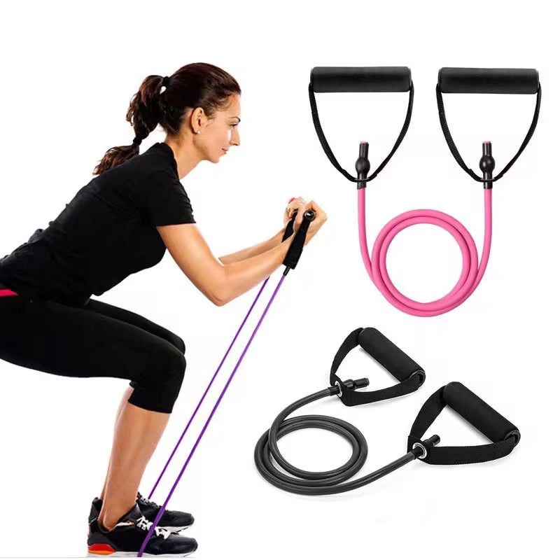 Professional Resistance Bands for Hot Yoga - 5 Levels of Elasticity with Handles for Home Gym Muscle Training