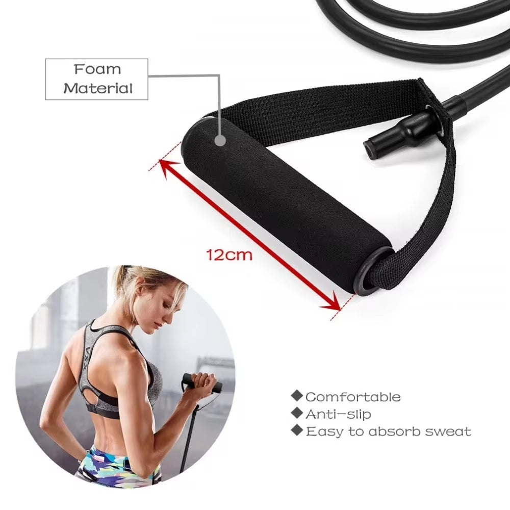 Professional Resistance Bands for Hot Yoga - 5 Levels of Elasticity with Handles for Home Gym Muscle Training